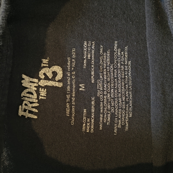 Friday the 13th Jason Black Horror Graphic T-Shirt , Size M - Picture 7 of 7